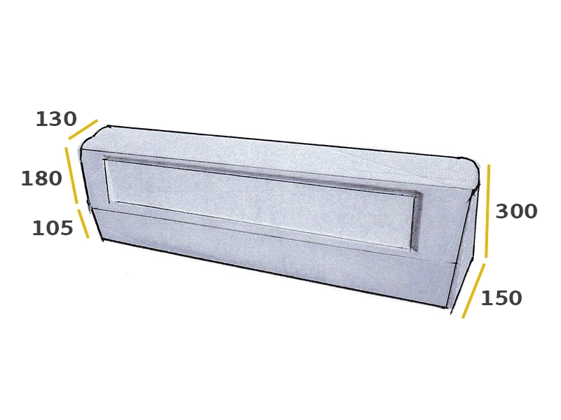 Concrete Precast Street Name Kerb Dimensions